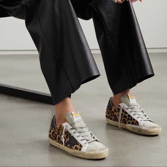 SOLD 🔴 On E🅱️. Golden Goose superstar distressed leopard calf hair sneakers - Picture 7 of 12